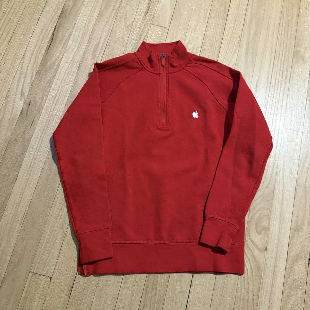 Apple Store Employee 1/4 Zip Pullover Sweater‎ Adult XS Side Zipper Embroidered